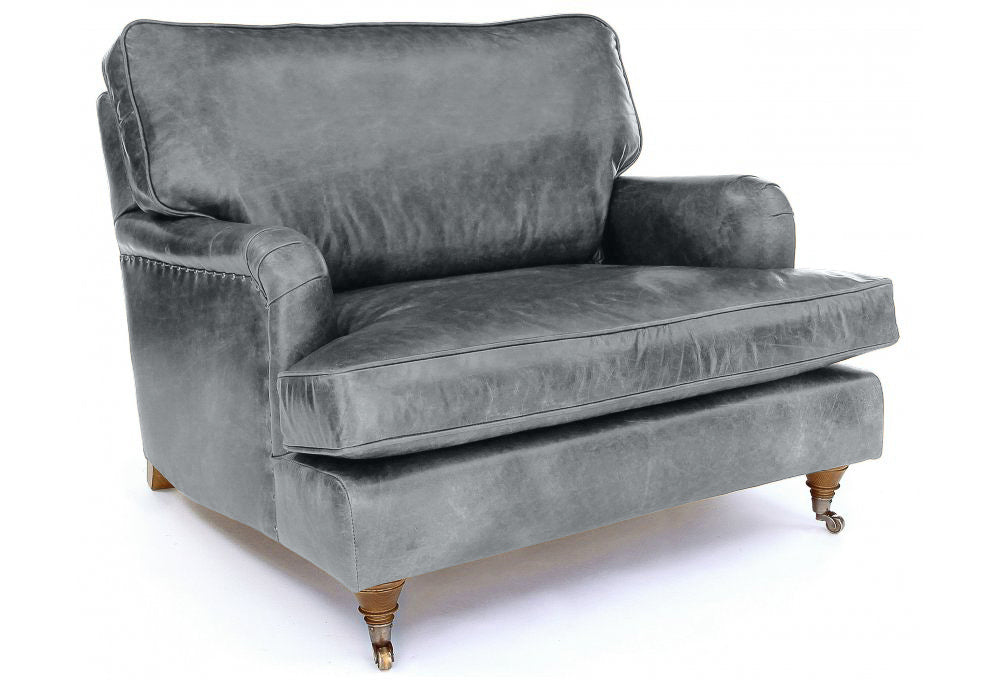 Old Boot Sofas Howard Love Seat Vintage Leather Grey