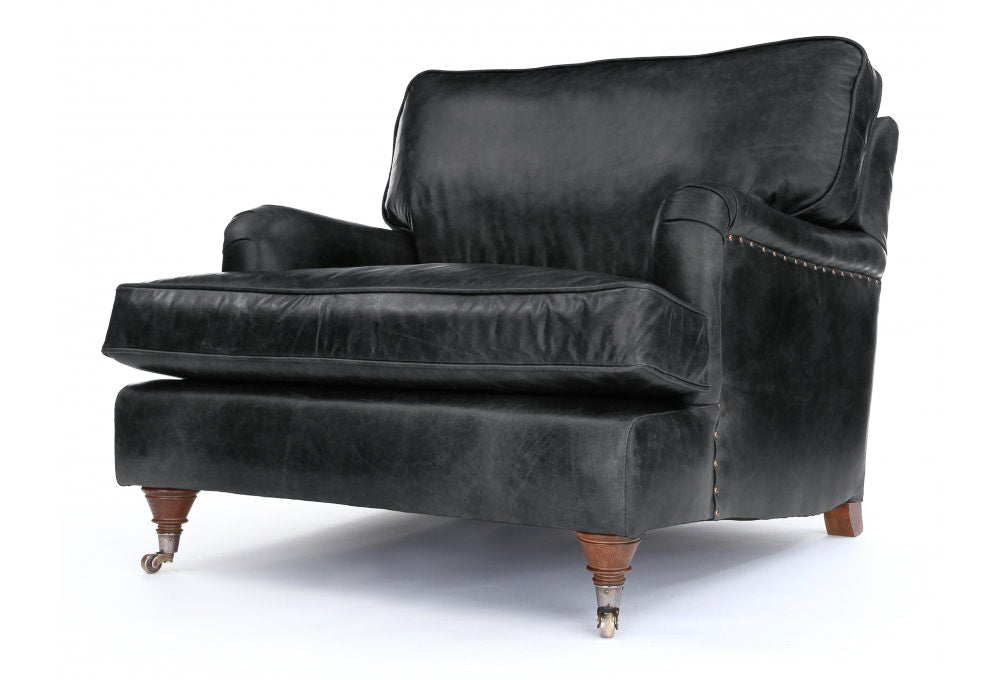 Old Boot Sofas Howard Love Seat Vintage Leather Slate