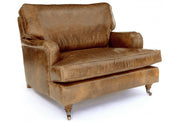 Old Boot Sofas Howard Love Seat in Vintage Leather Tan