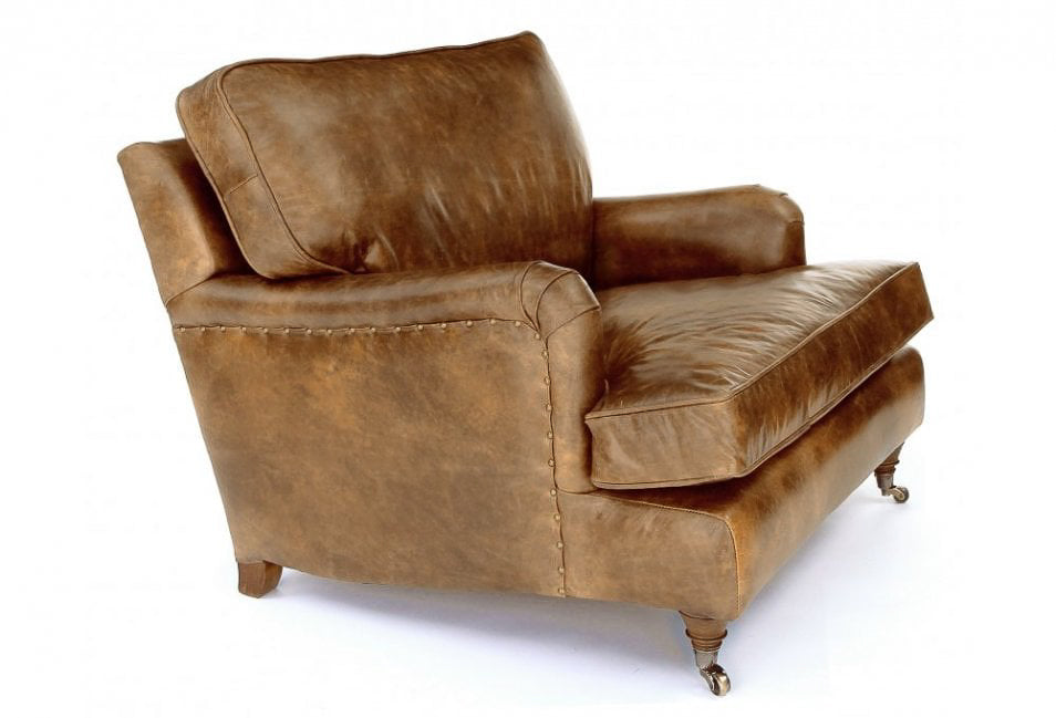 Old Boot Sofas Howard Love Seat in Vintage Leather Tan