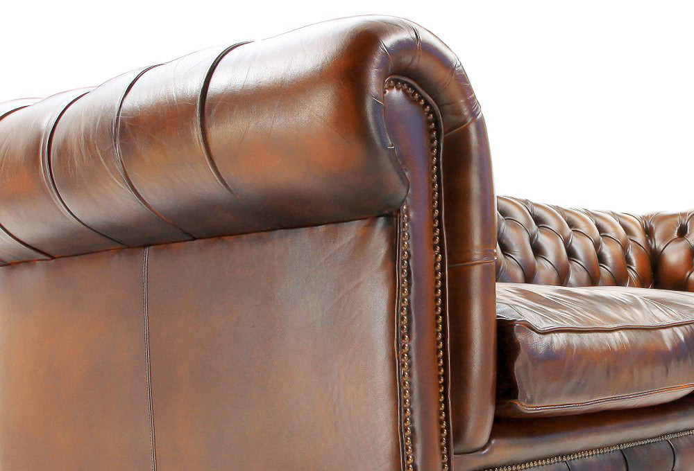 Old Boot Sofas Judge 2 Seater Sofa in Original Leather Caramel