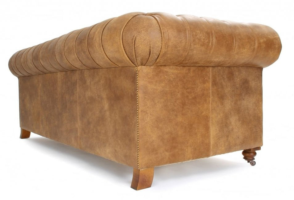 Old Boot Sofas Judge 3 Seater Sofa in Rustic Leather Buckskin