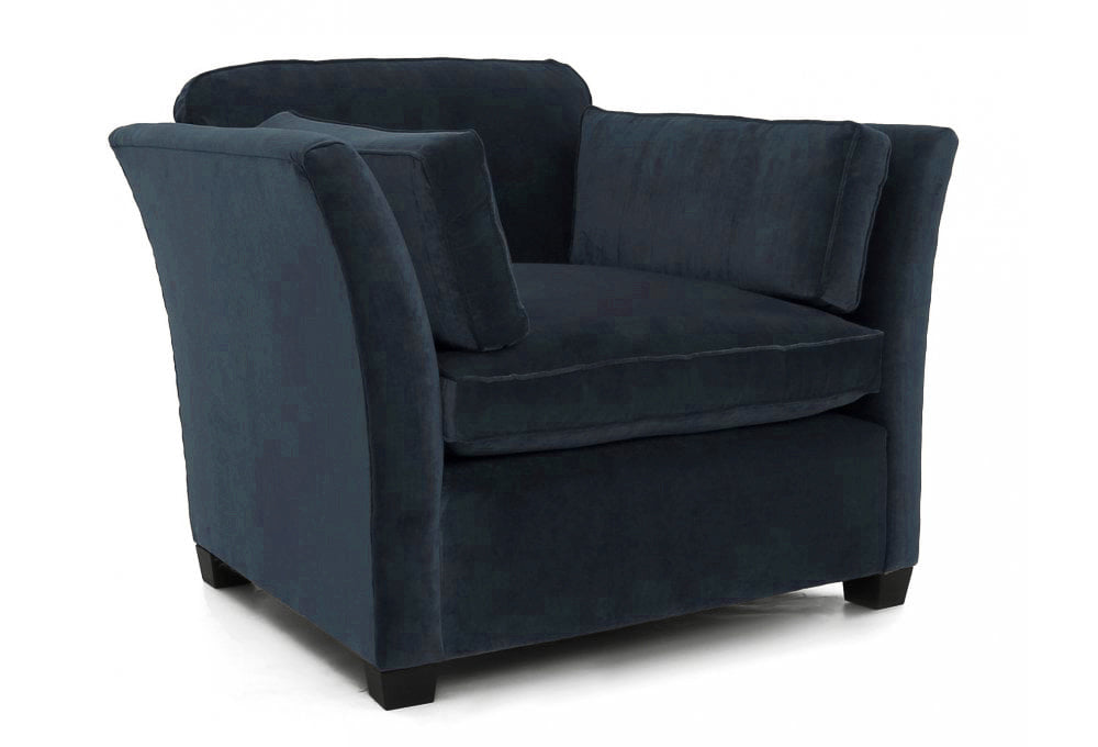Old Boot Sofas Loafer Armchair Aged Velvet Indigo