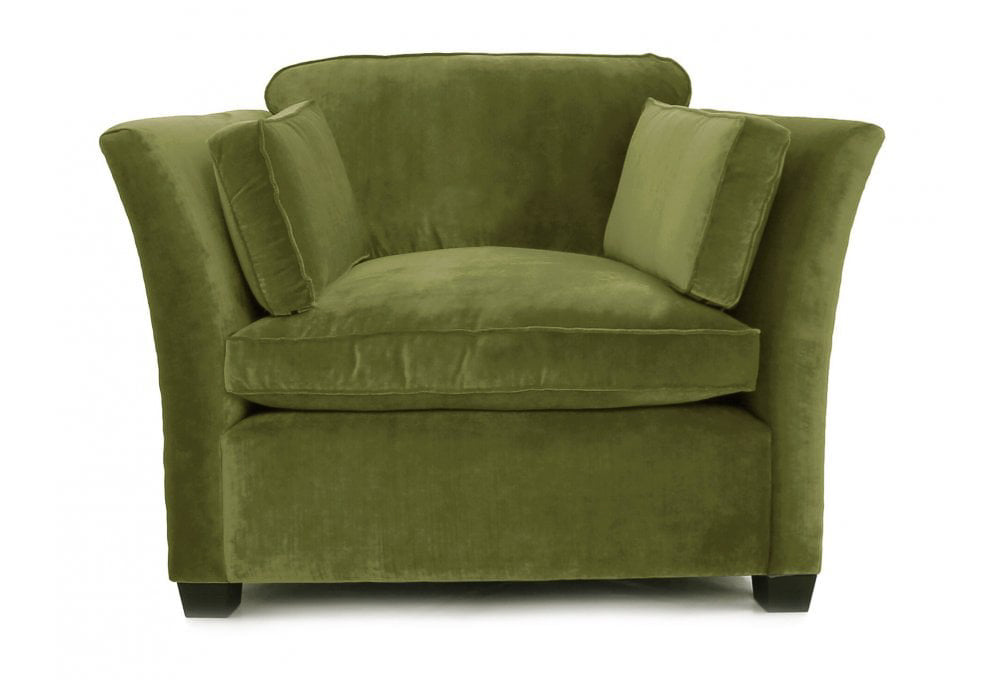Old Boot Sofas Loafer Armchair in Vintage Velvet Bracken