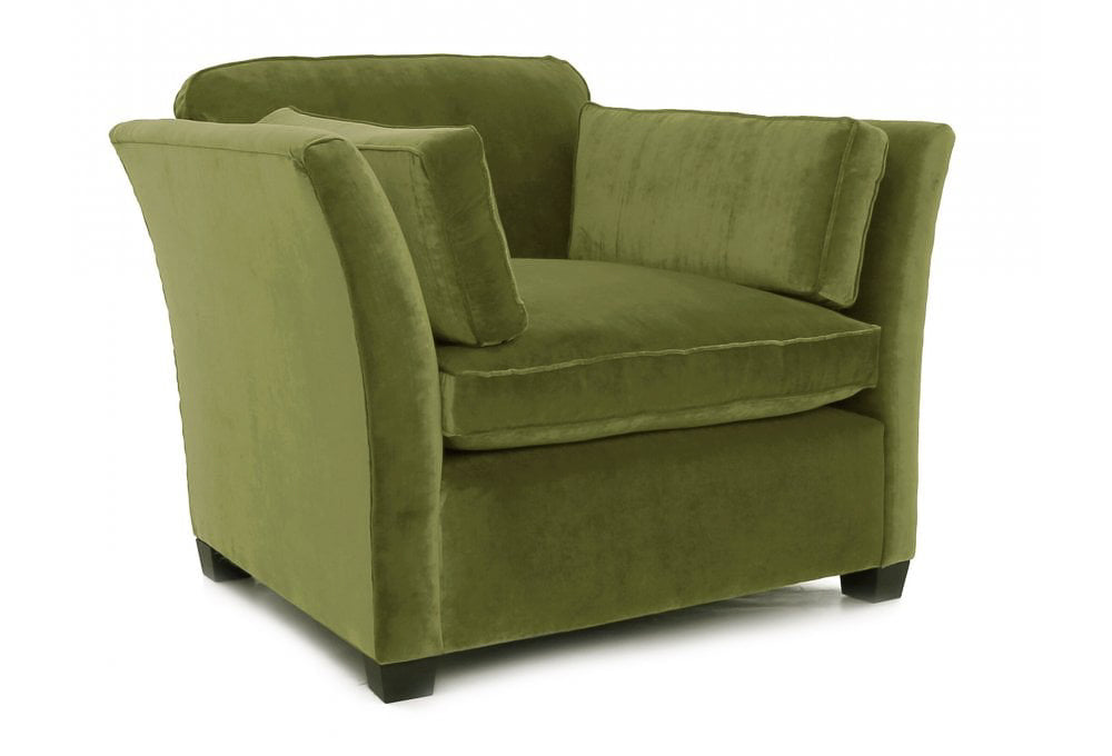 Old Boot Sofas Loafer Armchair in Vintage Velvet Bracken