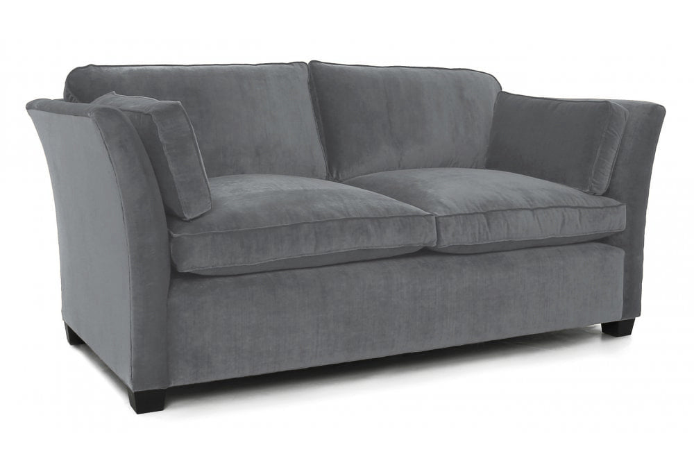 Old Boot Sofas Loafer 3 Seater Sofa in Aged Velvet Ash