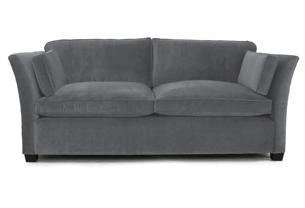 Old Boot Sofas Loafer 3 Seater Sofa in Aged Velvet Ash