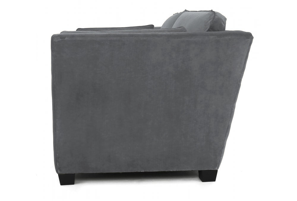 Old Boot Sofas Loafer 3 Seater Sofa in Aged Velvet Ash