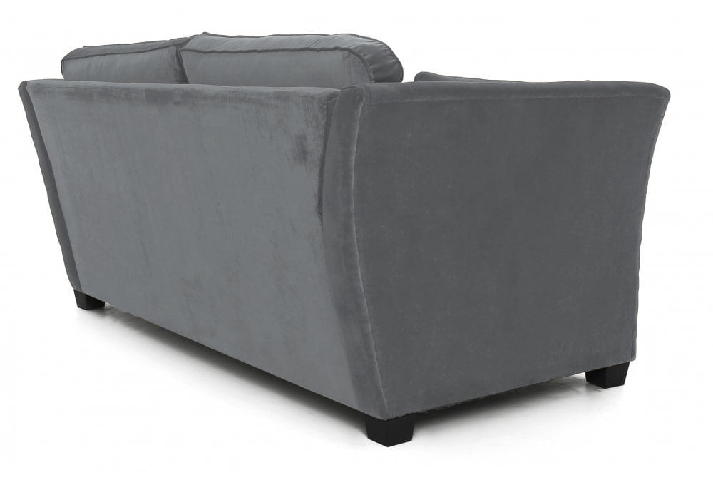 Old Boot Sofas Loafer 3 Seater Sofa in Aged Velvet Ash