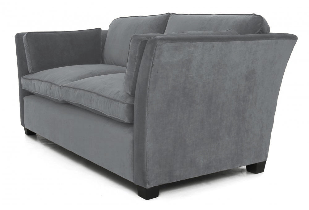 Old Boot Sofas Loafer 3 Seater Sofa in Aged Velvet Ash