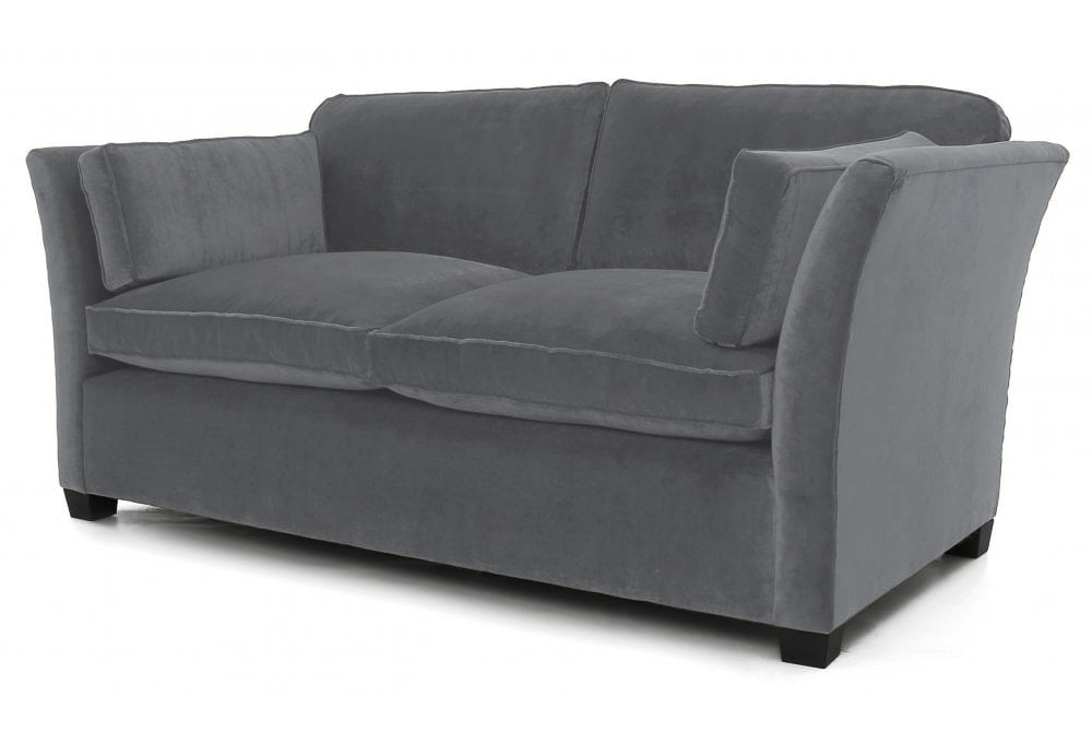 Old Boot Sofas Loafer 3 Seater Sofa in Aged Velvet Ash