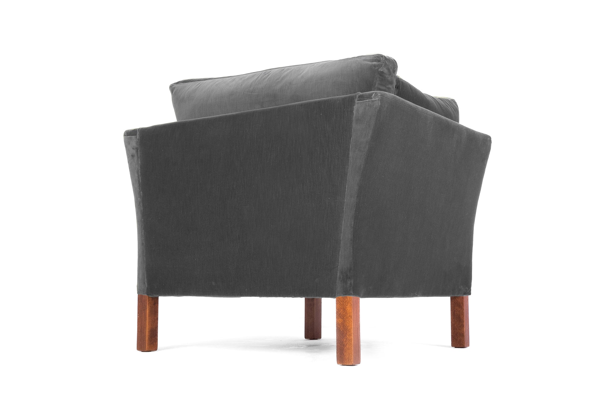 Old Boot Sofas Nutshell Armchair in Aged Velvet Ash