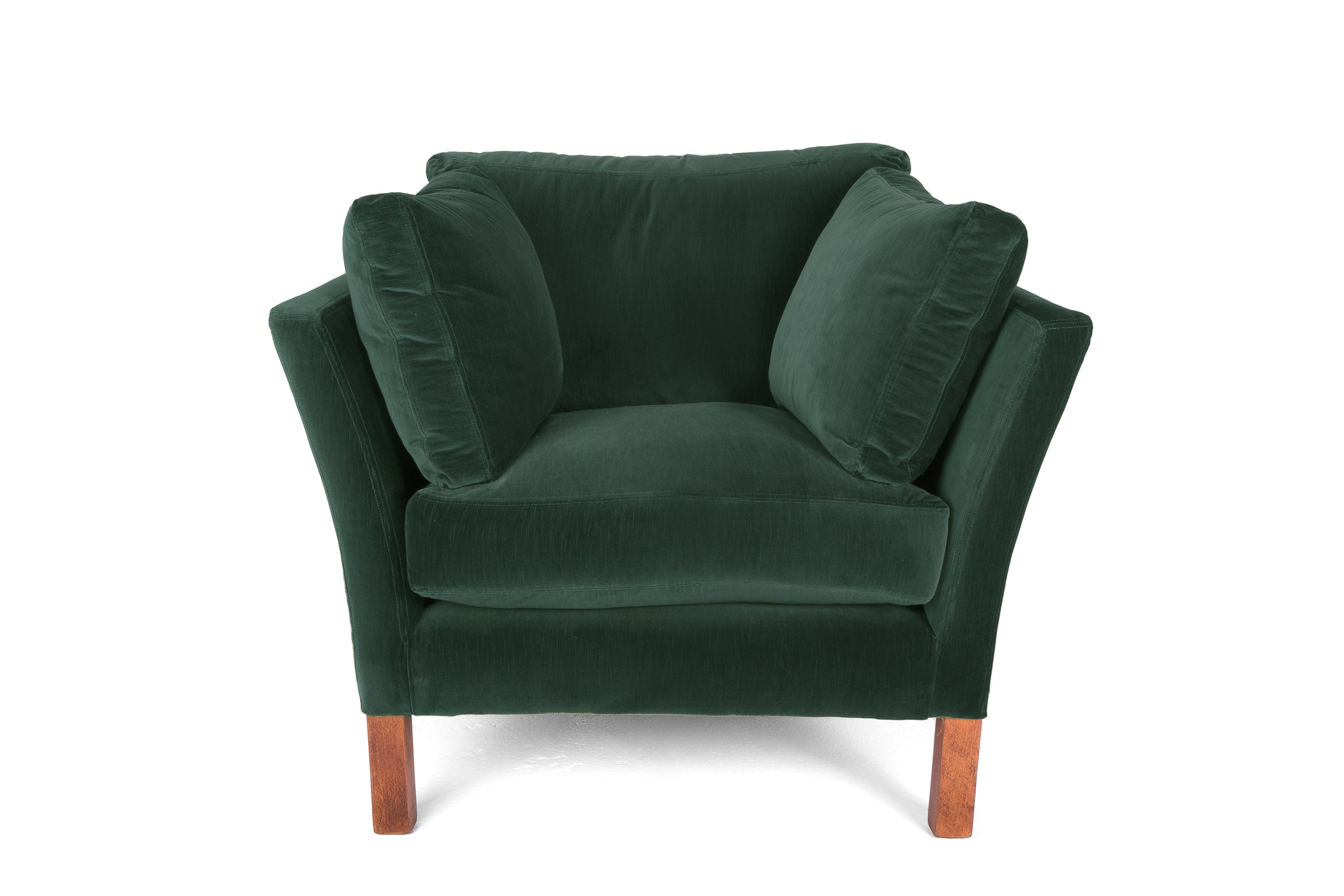 Old Boot Sofas Nutshell Armchair Aged Velvet Emerald