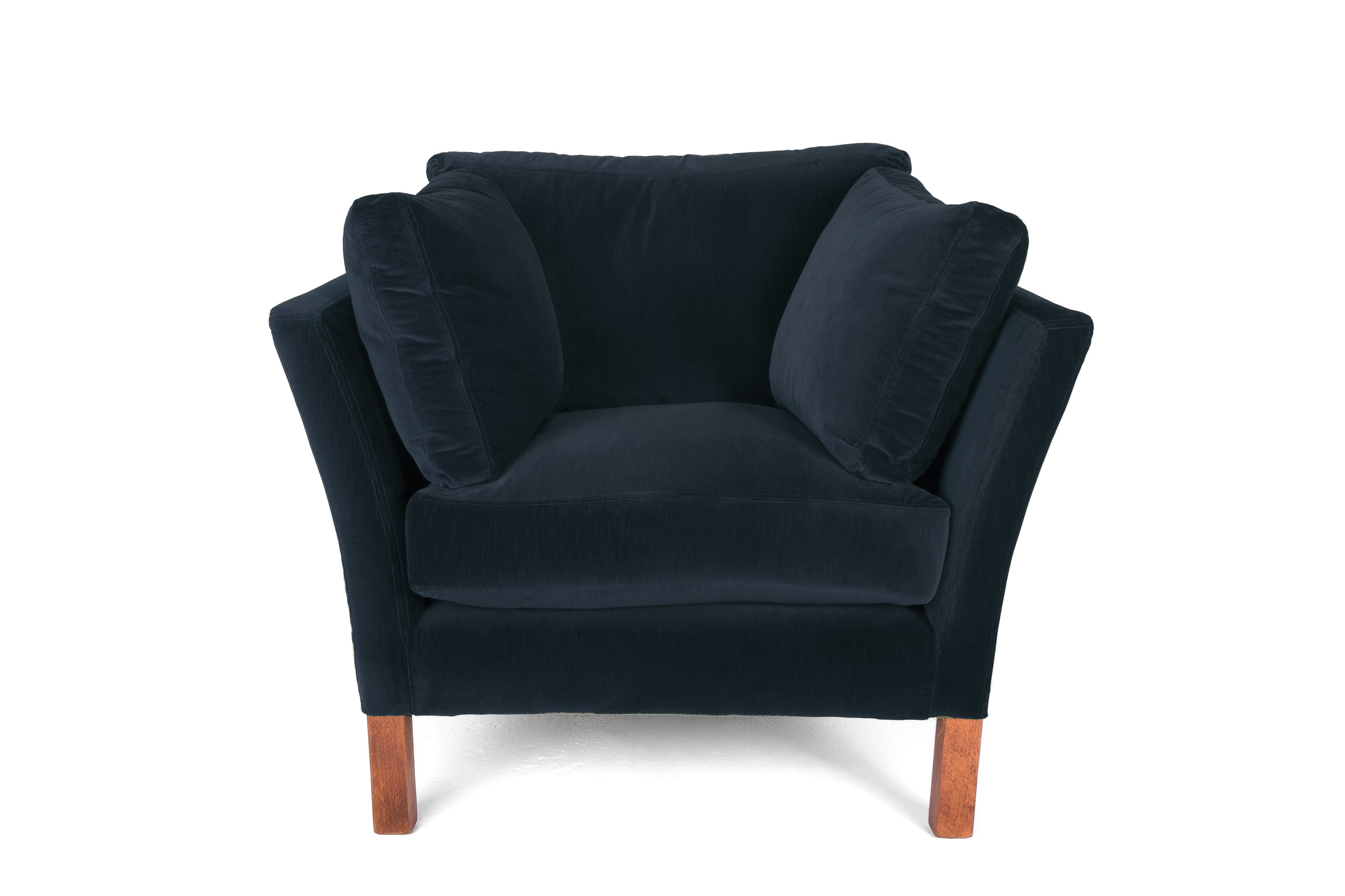 Old Boot Sofas Nutshell Armchair Aged Velvet Indigo