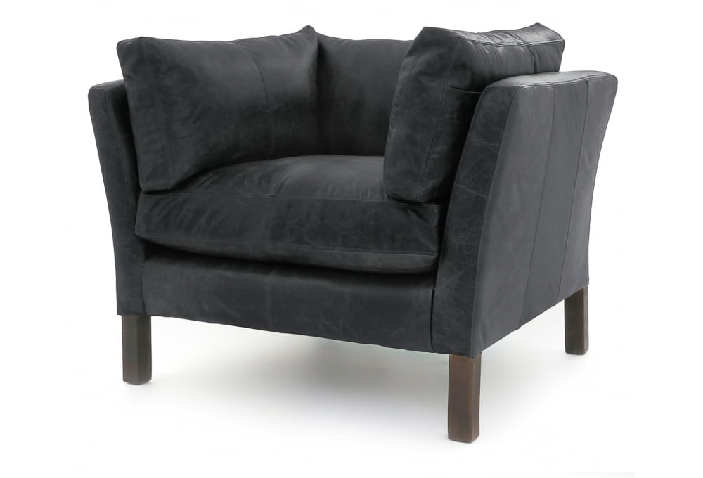 Old Boot Sofas Nutshell Armchair Vintage Leather Black