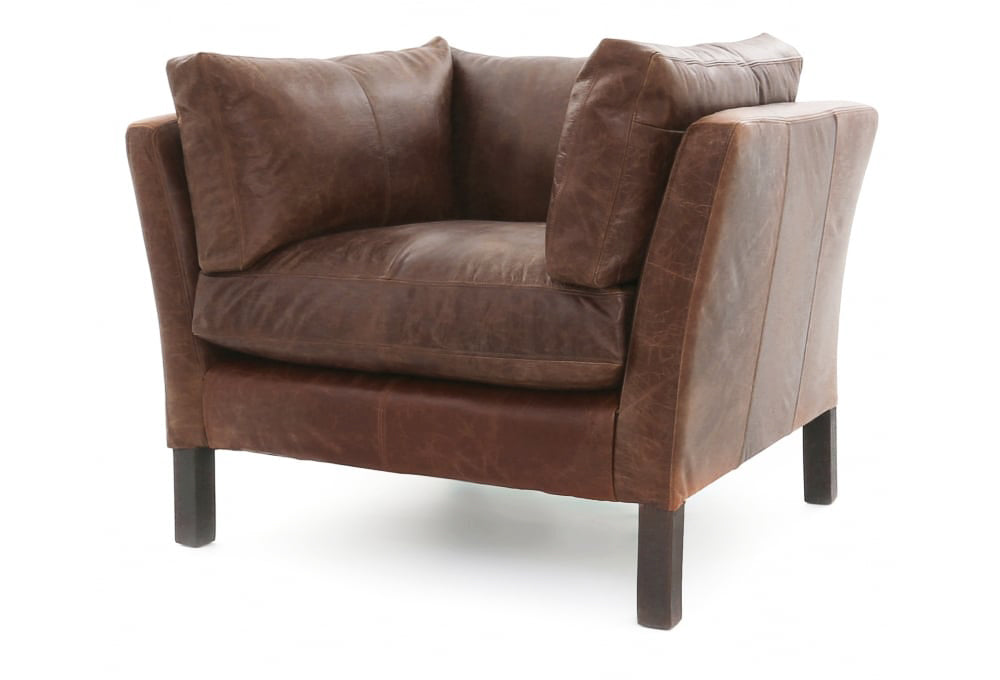 Old Boot Sofas Nutshell Armchair Vintage Leather Brown