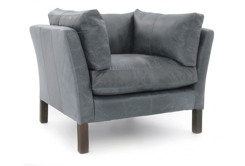 Old Boot Sofas Nutshell Armchair Vintage Leather Grey