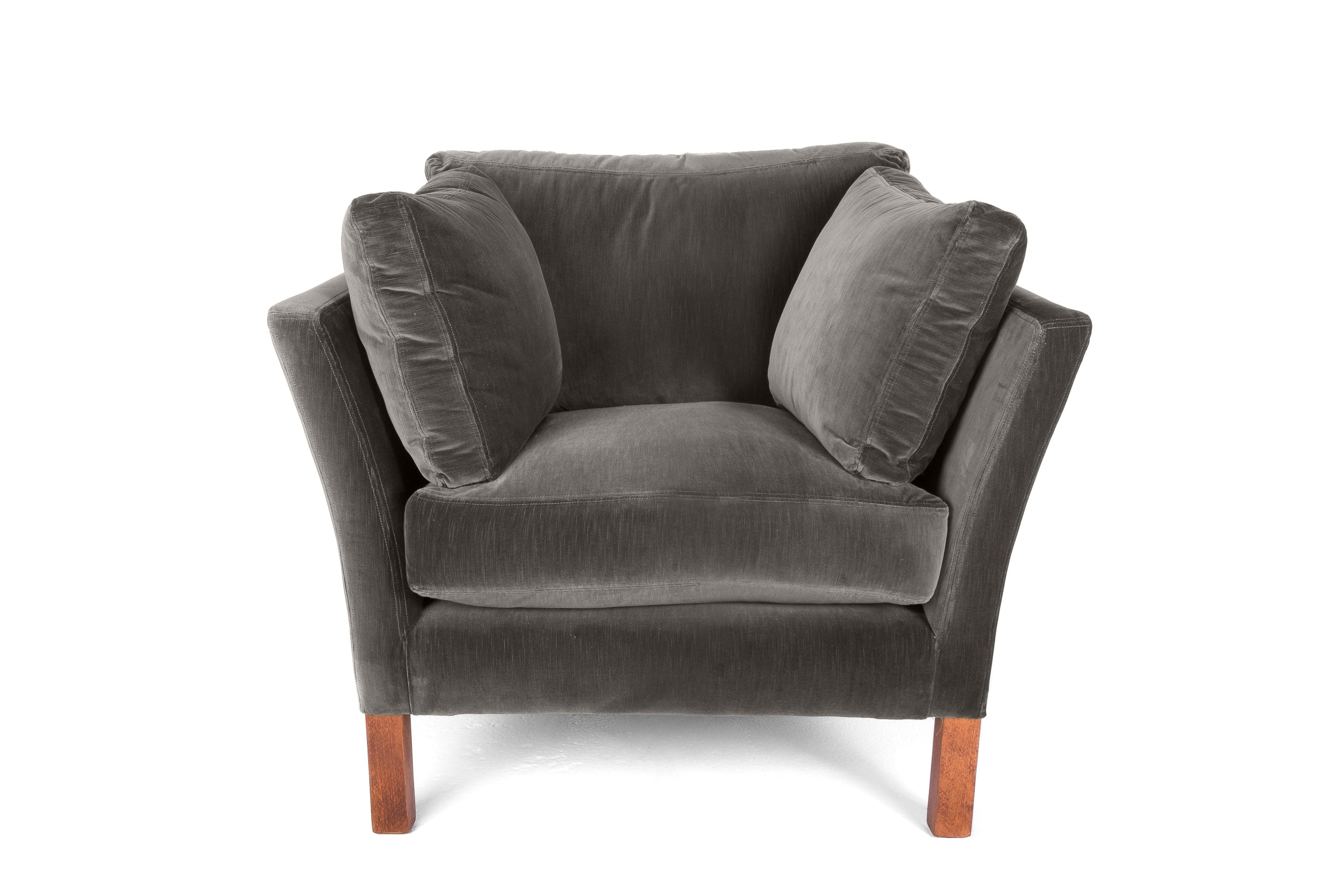 Old Boot Sofas Nutshell Armchair Vintage Velvet Onyx