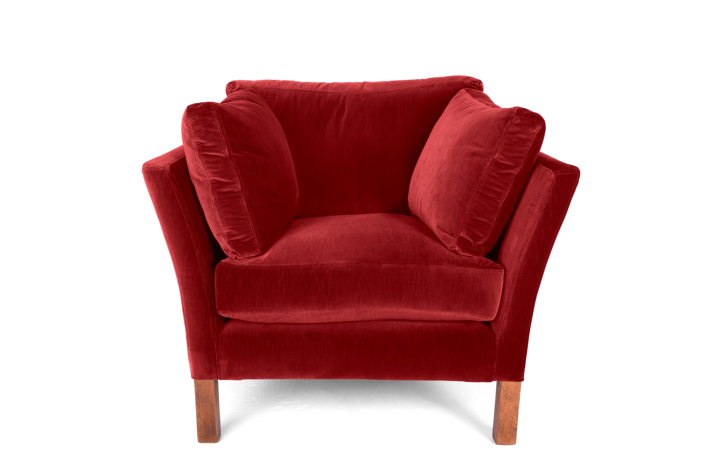 Old Boot Sofas Nutshell Armchair Vintage Velvet Scarlet