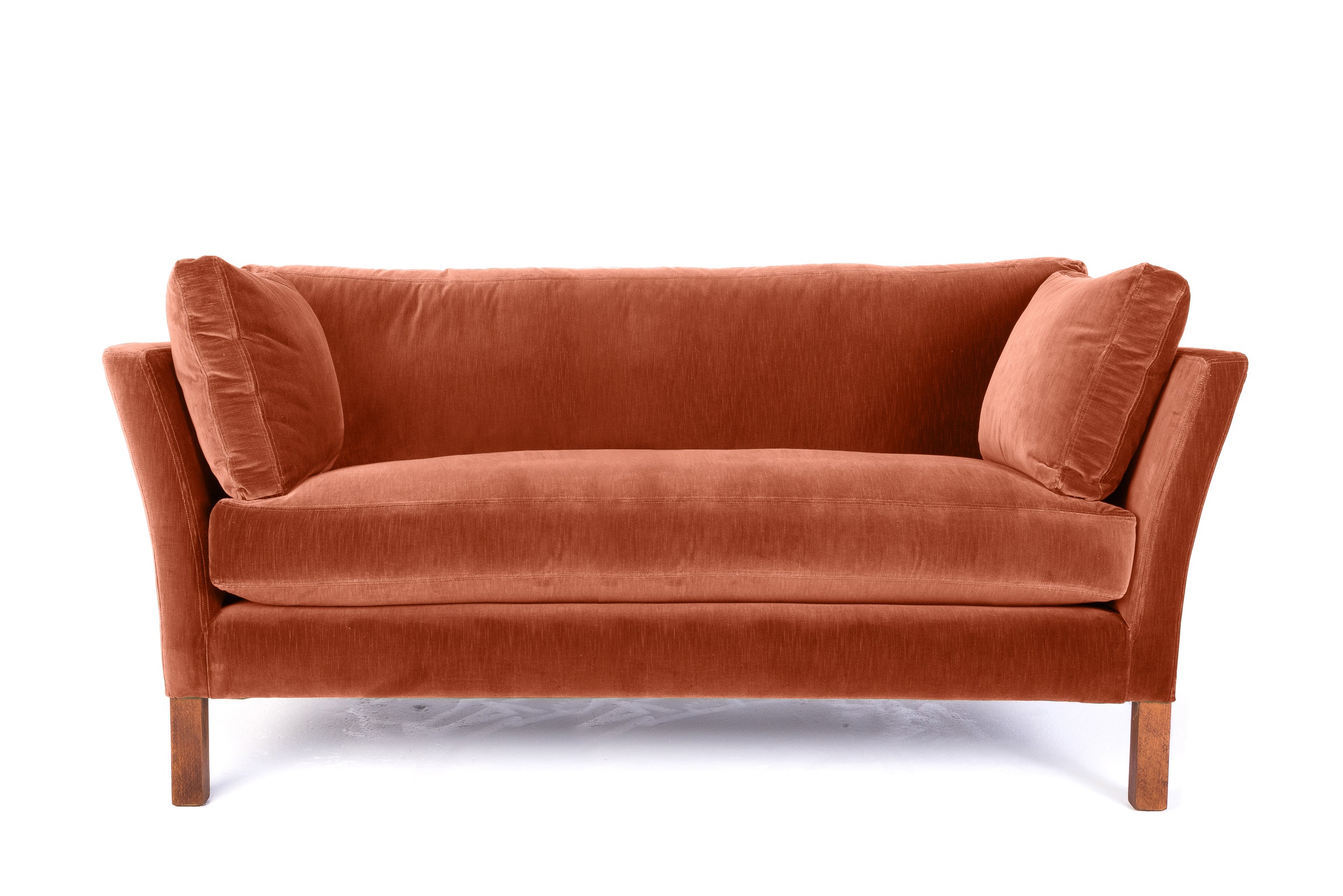 Old Boot Sofas Nutshell Sofa Vintage Velvet Rose Clay