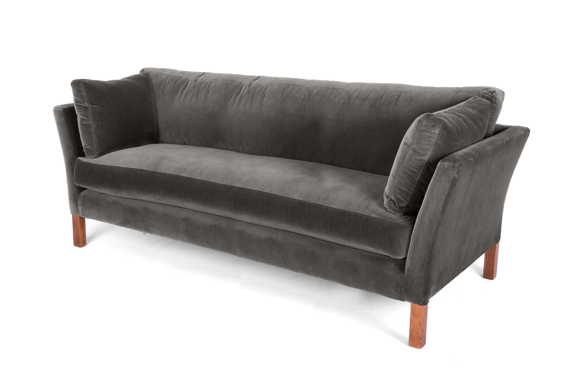 Old Boot Sofas Nutshell 3 Seater Sofa in Vintage Velvet Onyx