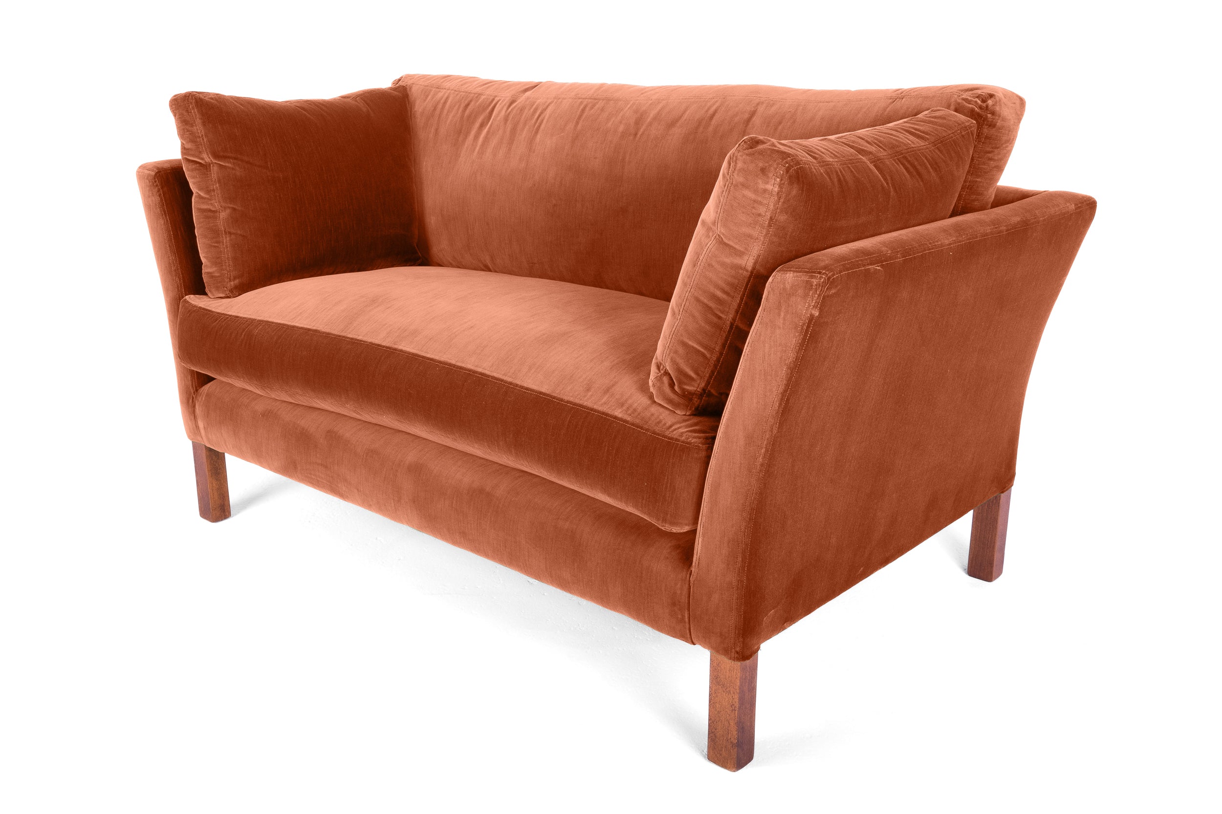 Old Boot Sofas Nutshell Sofa Vintage Velvet Rose Clay