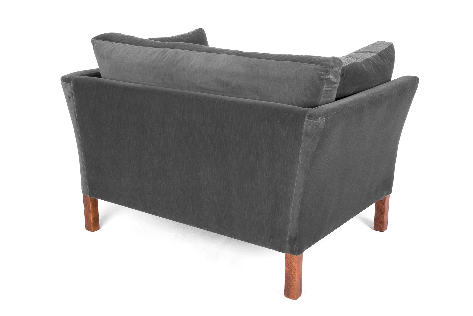 Old Boot Sofas Nutshell Love Seat in Aged Velvet Ash