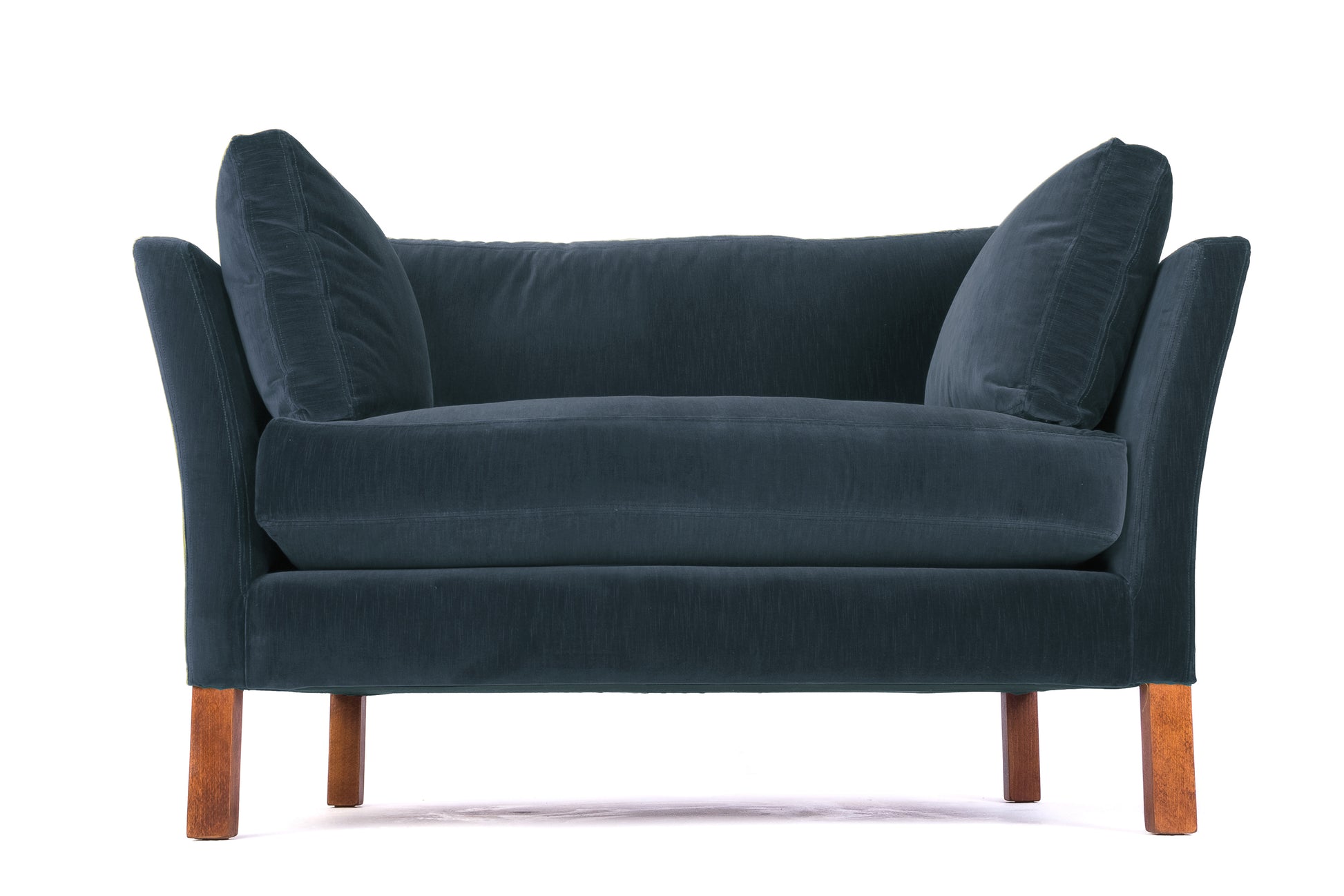 Old Boot Sofas Nutshell Love Seat Aged Velvet Denim