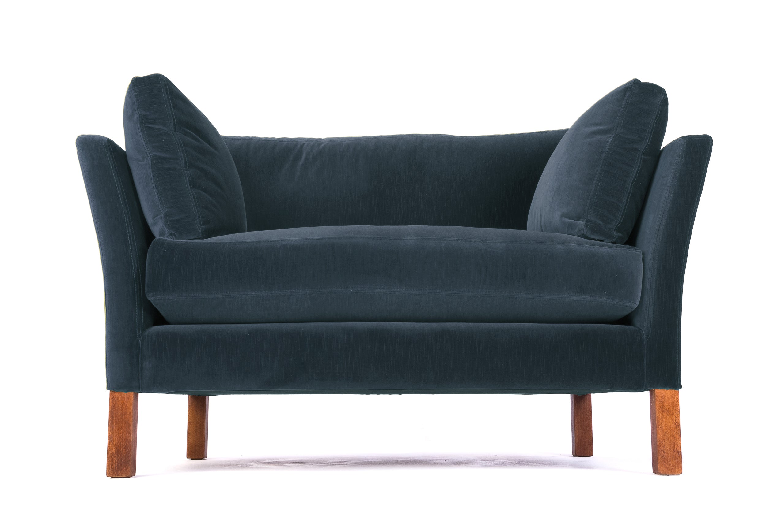 Old Boot Sofas Nutshell Love Seat Aged Velvet Denim