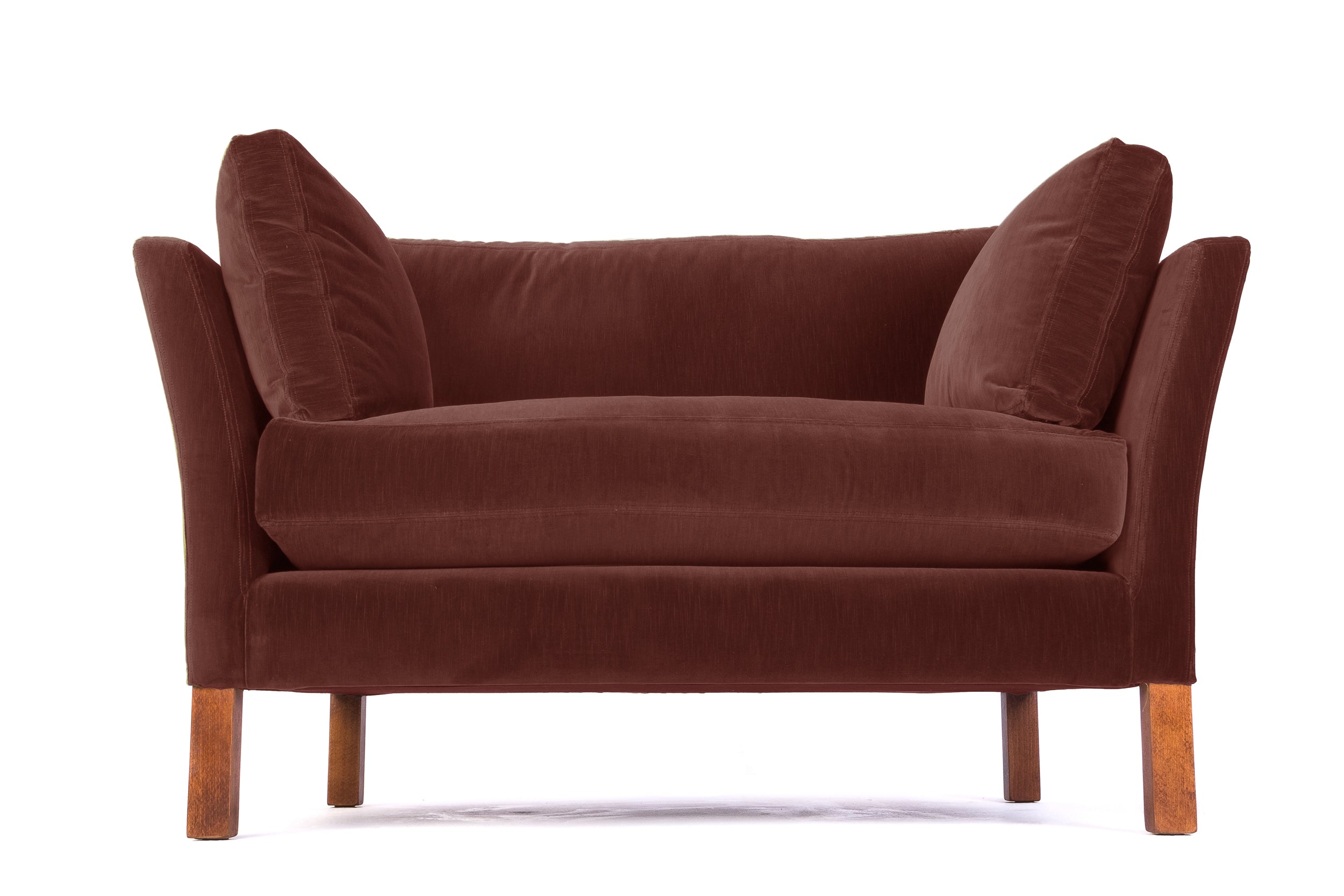 Old Boot Sofas Nutshell Love Seat Aged Velvet Pinot
