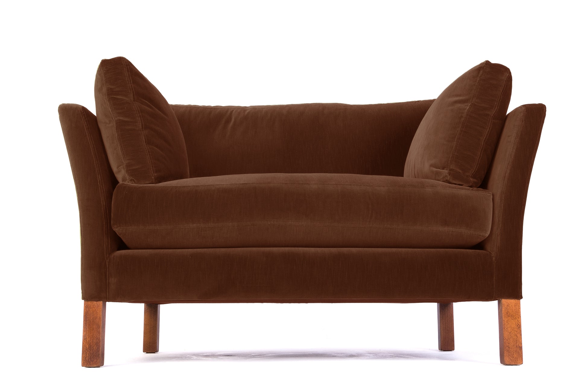 Old Boot Sofas Nutshell Love Seat Aged Velvet Rust