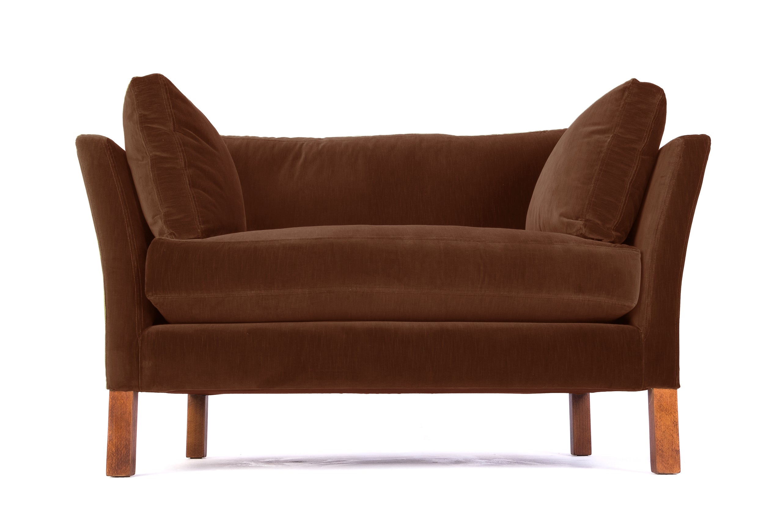 Old Boot Sofas Nutshell Love Seat Aged Velvet Rust