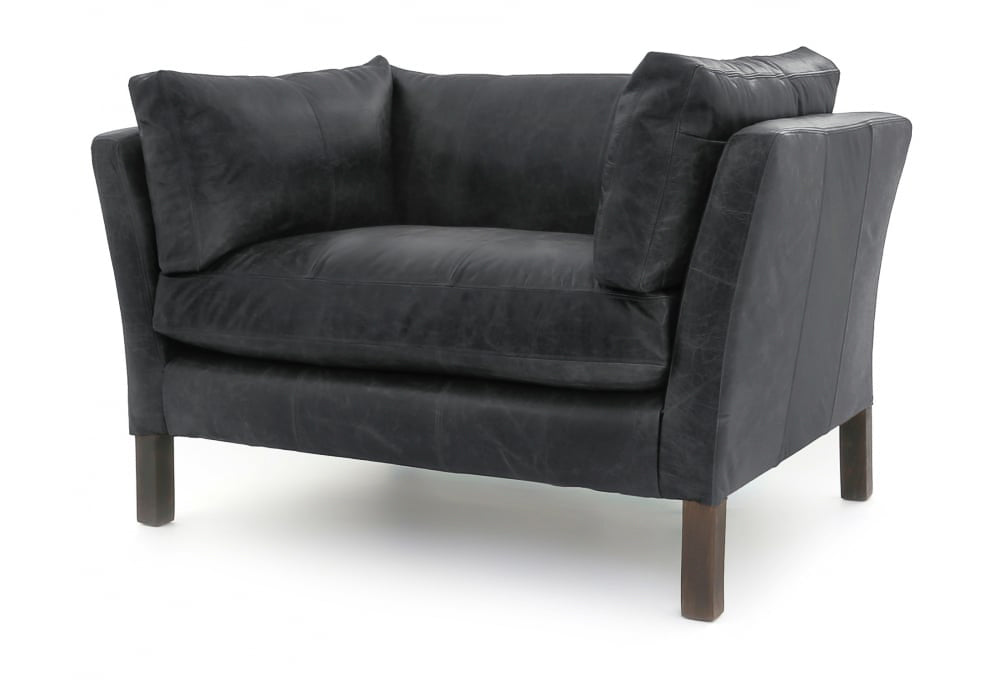 Old Boot Sofas Nutshell Love Seat Vintage Leather Black