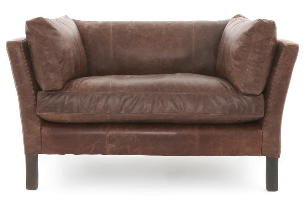 Old Boot Sofas Nutshell Love Seat Vintage Leather Brown