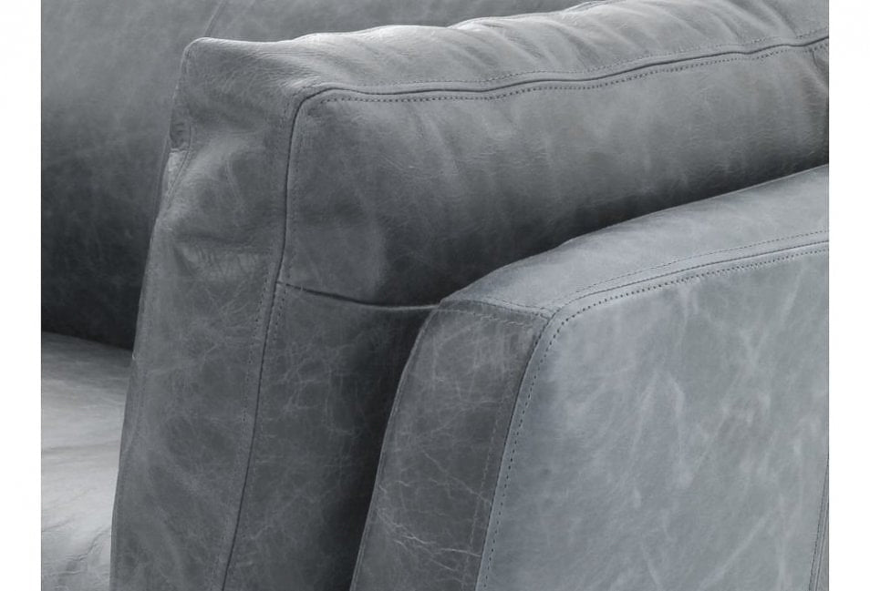 Old Boot Sofas Nutshell Love Seat in Vintage Leather Grey
