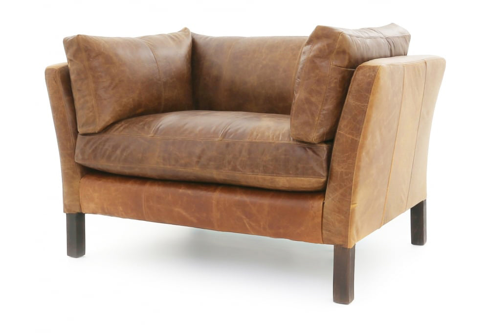 Old Boot Sofas Nutshell Love Seat Vintage Leather Tan