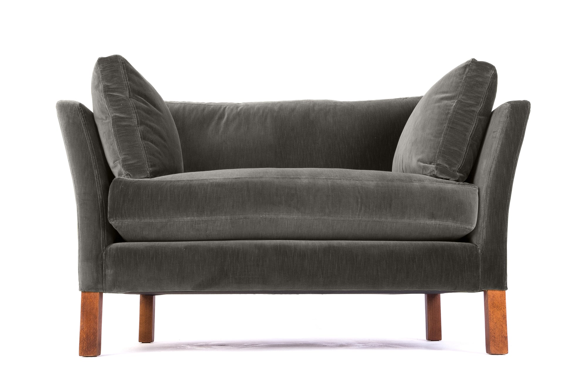 Old Boot Sofas Nutshell Love Seat Vintage Velvet Onyx