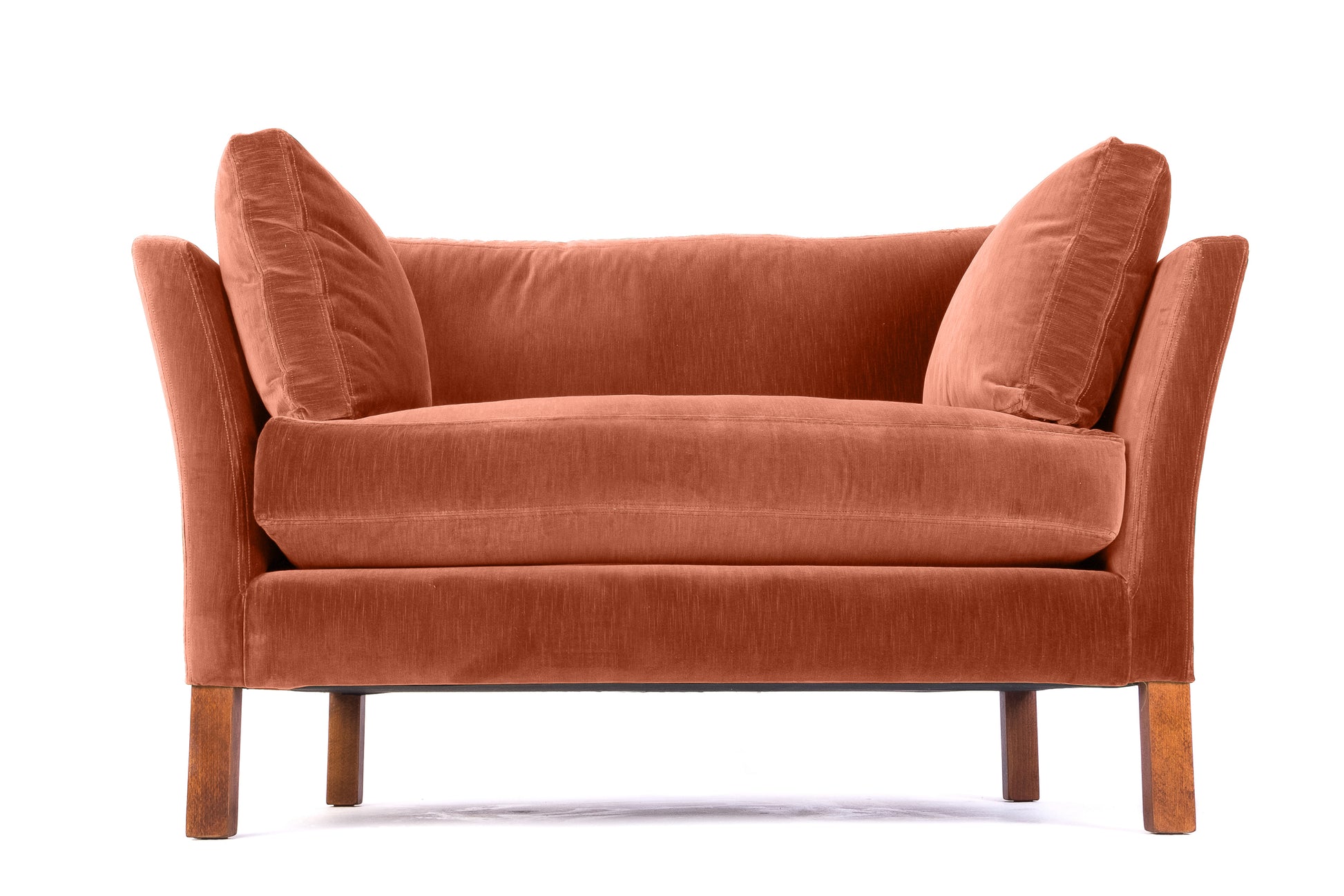 Old Boot Sofas Nutshell Love Seat Vintage Velvet Rose Clay