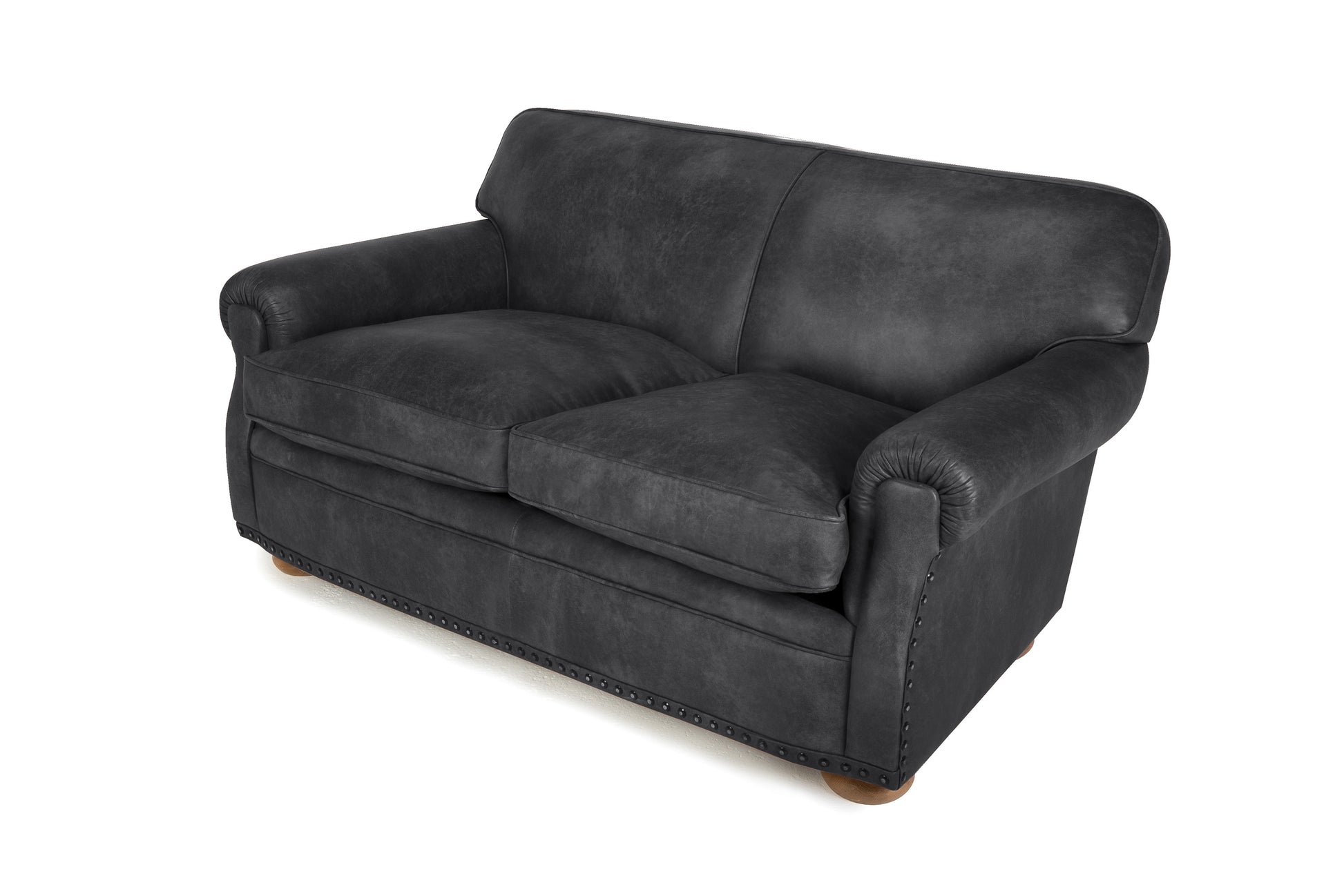 Old Boot Sofas Parisian Sofa Hobnail Leather Graphite