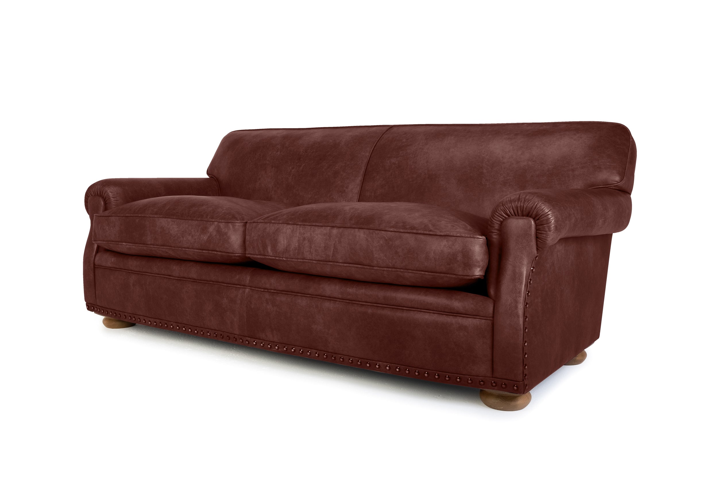 Old Boot Sofas Parisian Sofa Hobnail Leather Conker