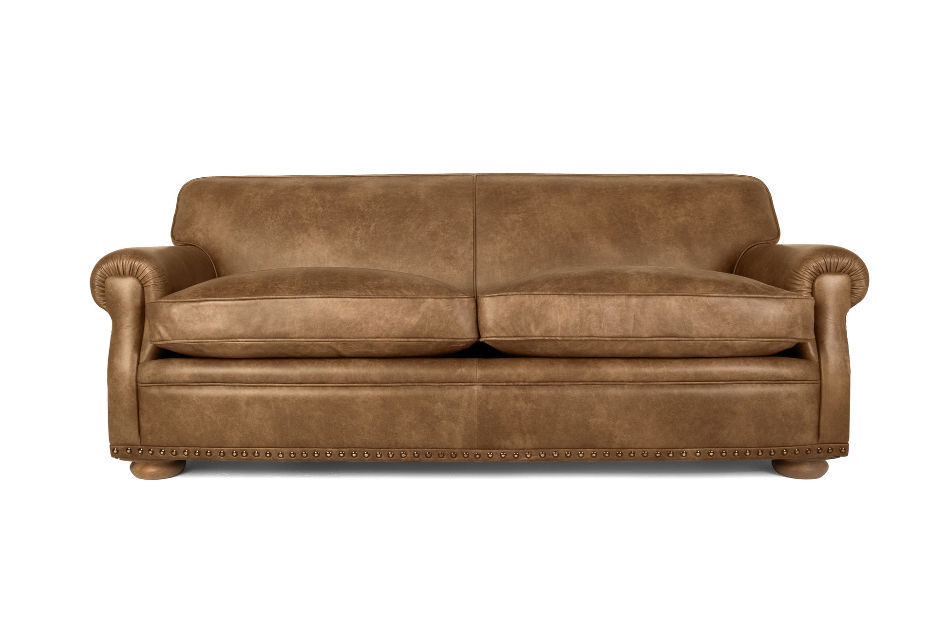 Old Boot Sofas Parisian 3 Seater Sofa in Hobnail Leather Lush