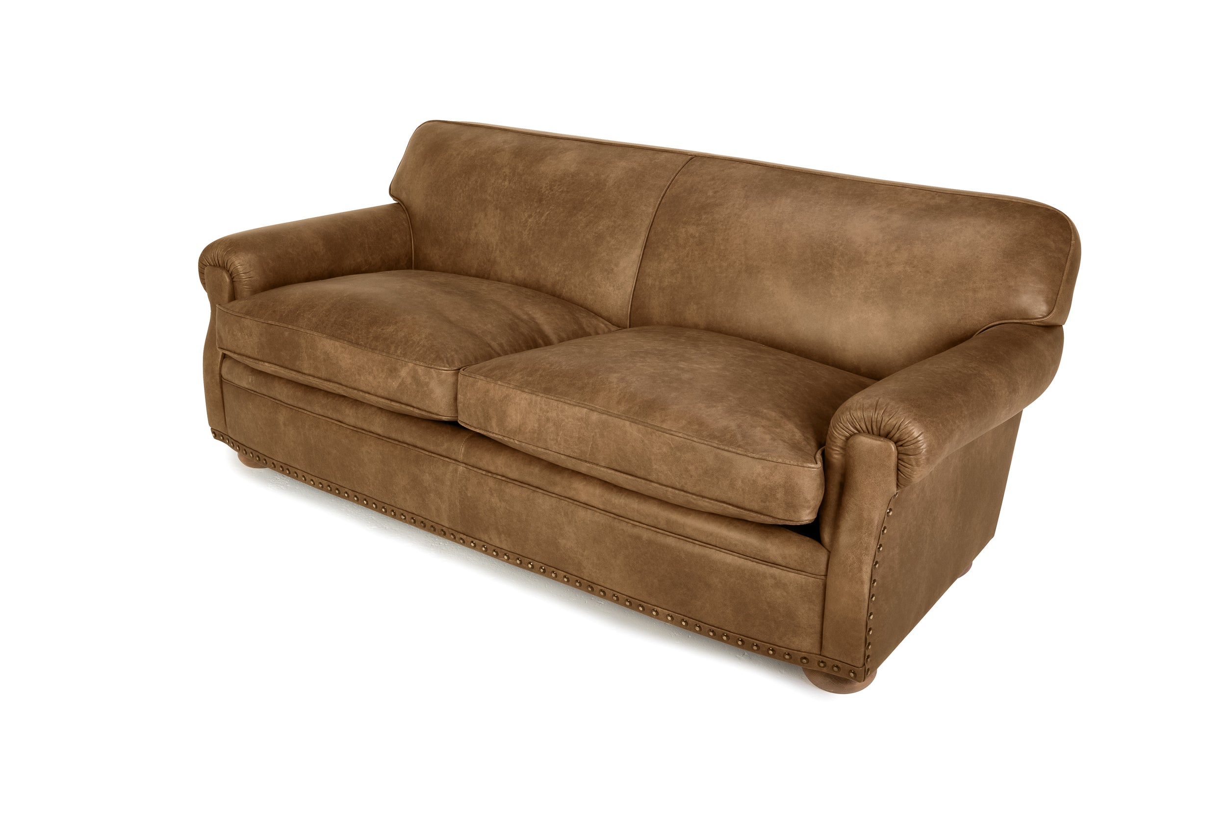 Old Boot Sofas Parisian 3 Seater Sofa in Hobnail Leather Lush