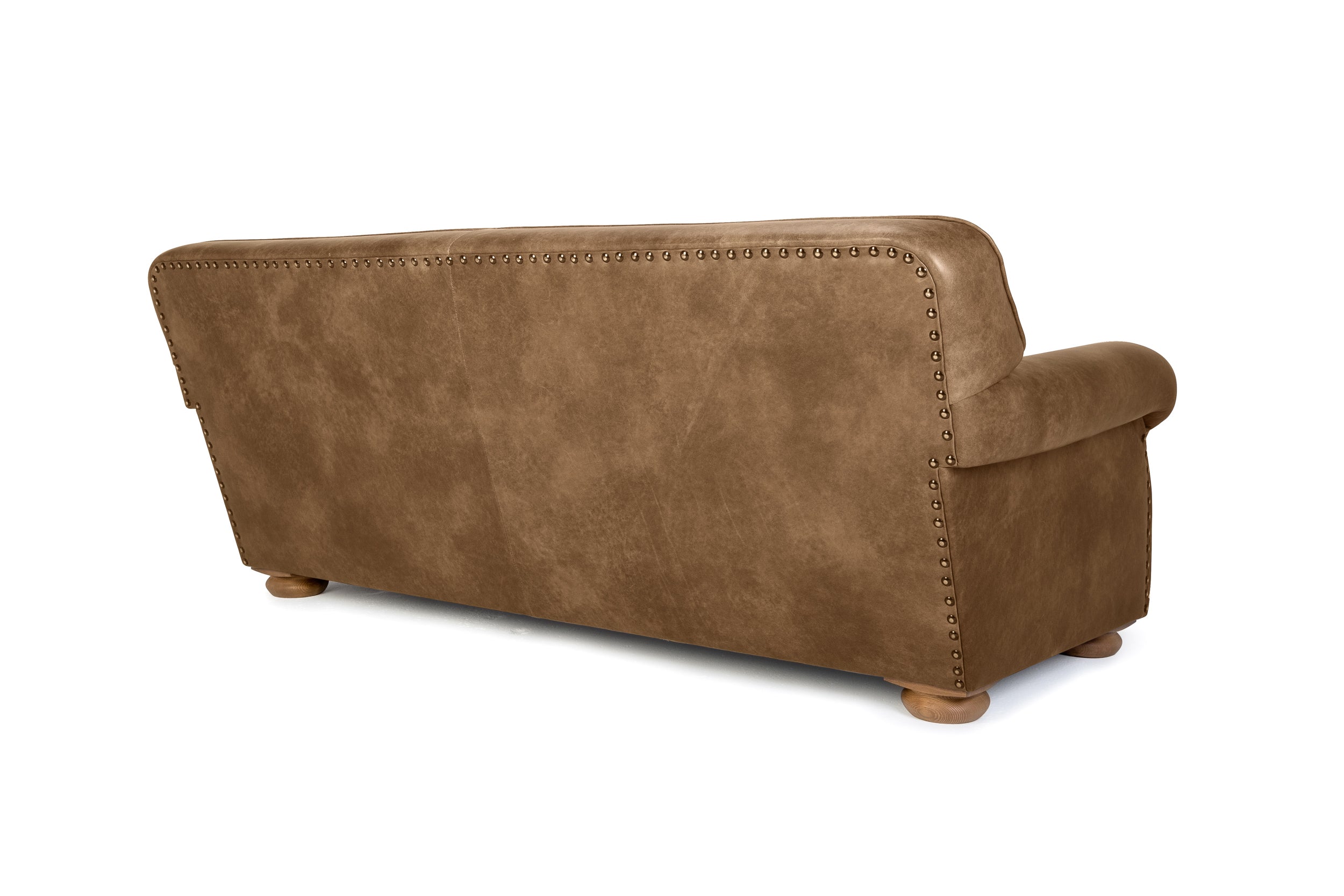 Old Boot Sofas Parisian 3 Seater Sofa in Hobnail Leather Lush