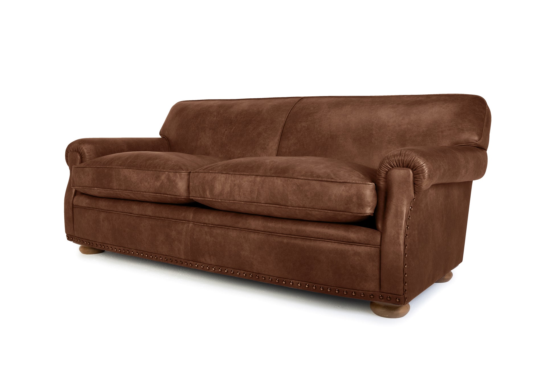 Old Boot Sofas Parisian Sofa Hobnail Leather Mocca
