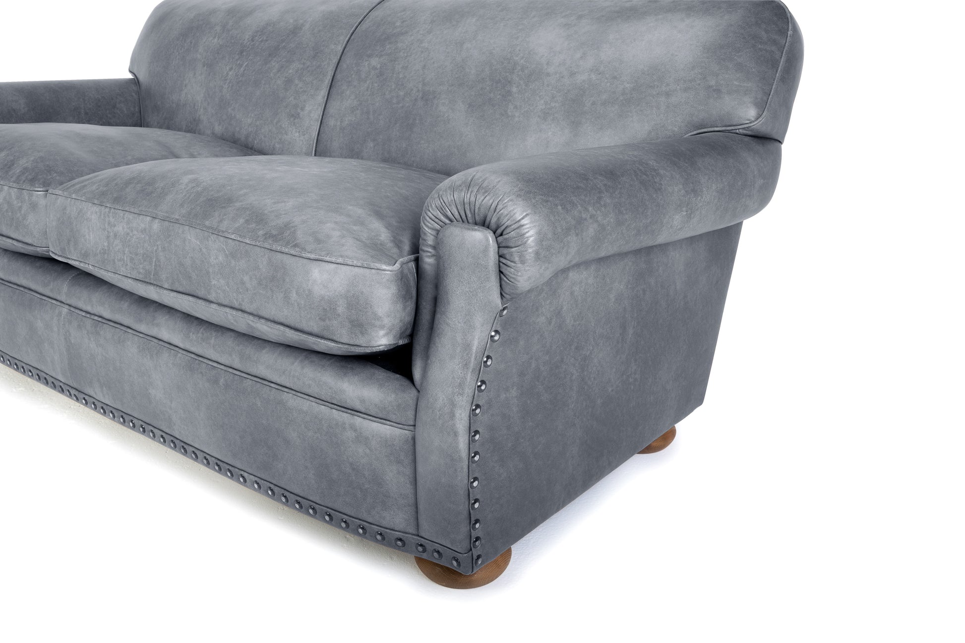 Old Boot Sofas Parisian 3 Seater Sofa in Vintage Leather Grey