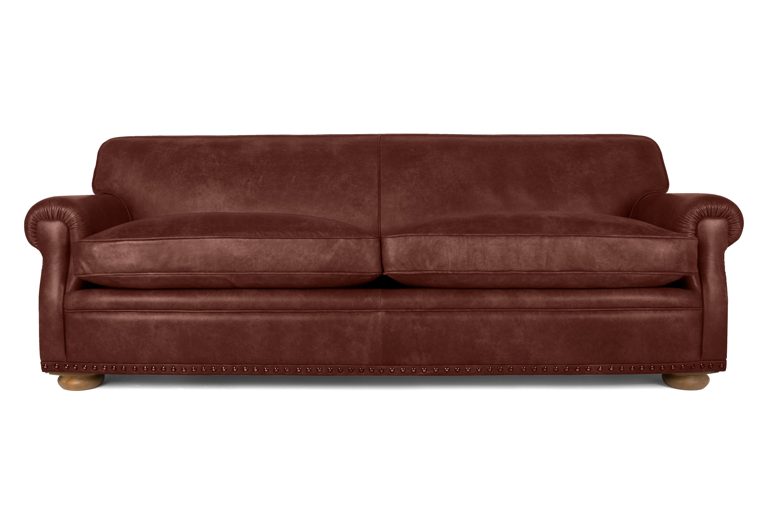 Old Boot Sofas Parisian Sofa Hobnail Leather Conker