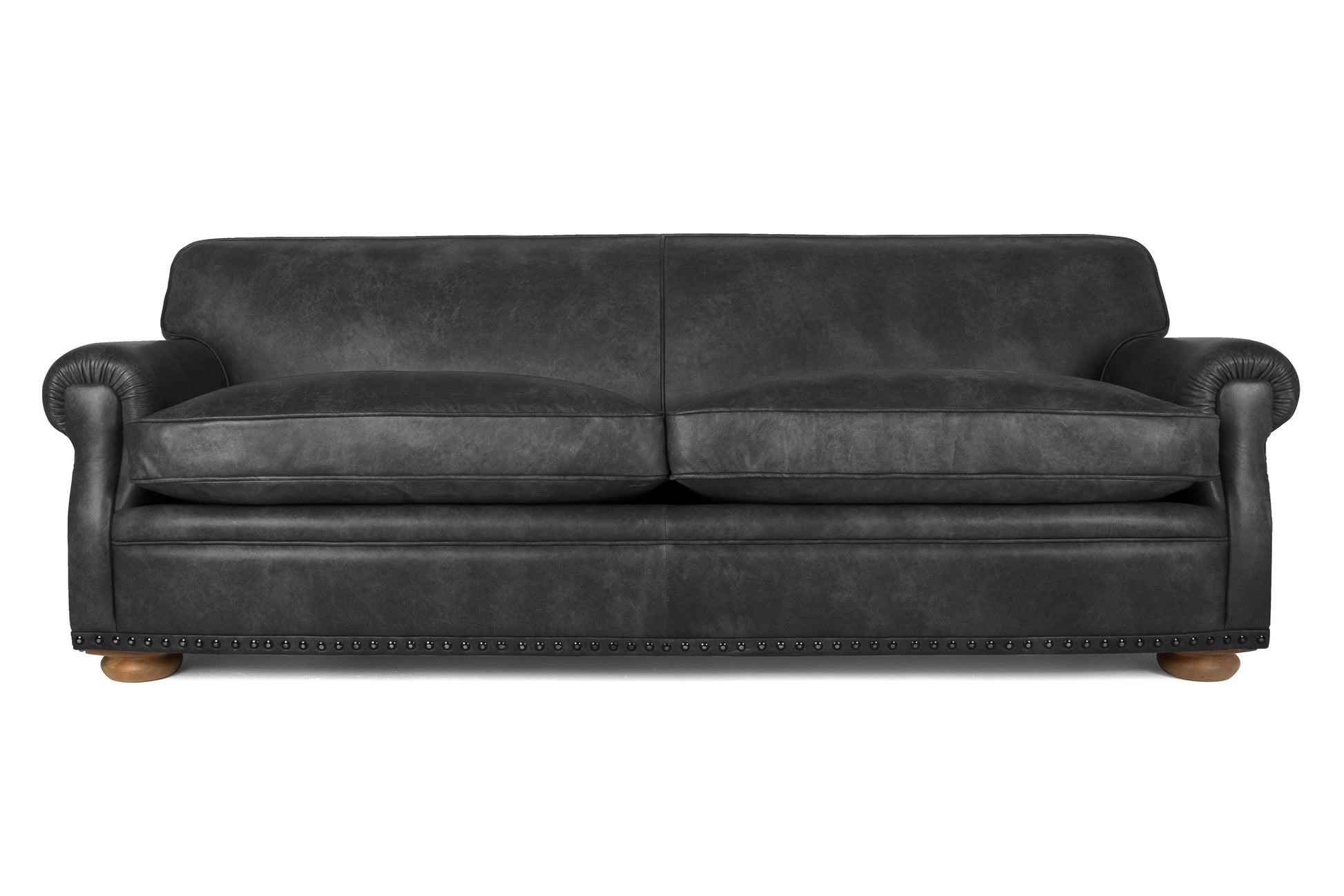 Old Boot Sofas Parisian Sofa Hobnail Leather Graphite