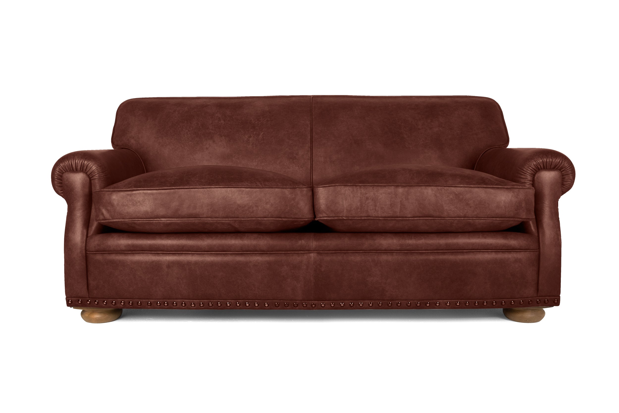 Old Boot Sofas Parisian Sofa Hobnail Leather Conker