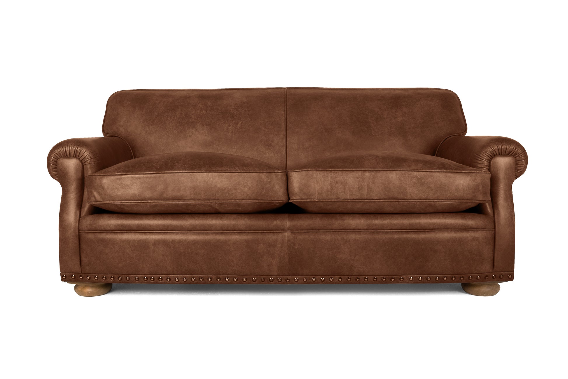 Old Boot Sofas Parisian Sofa Hobnail Leather Mocca