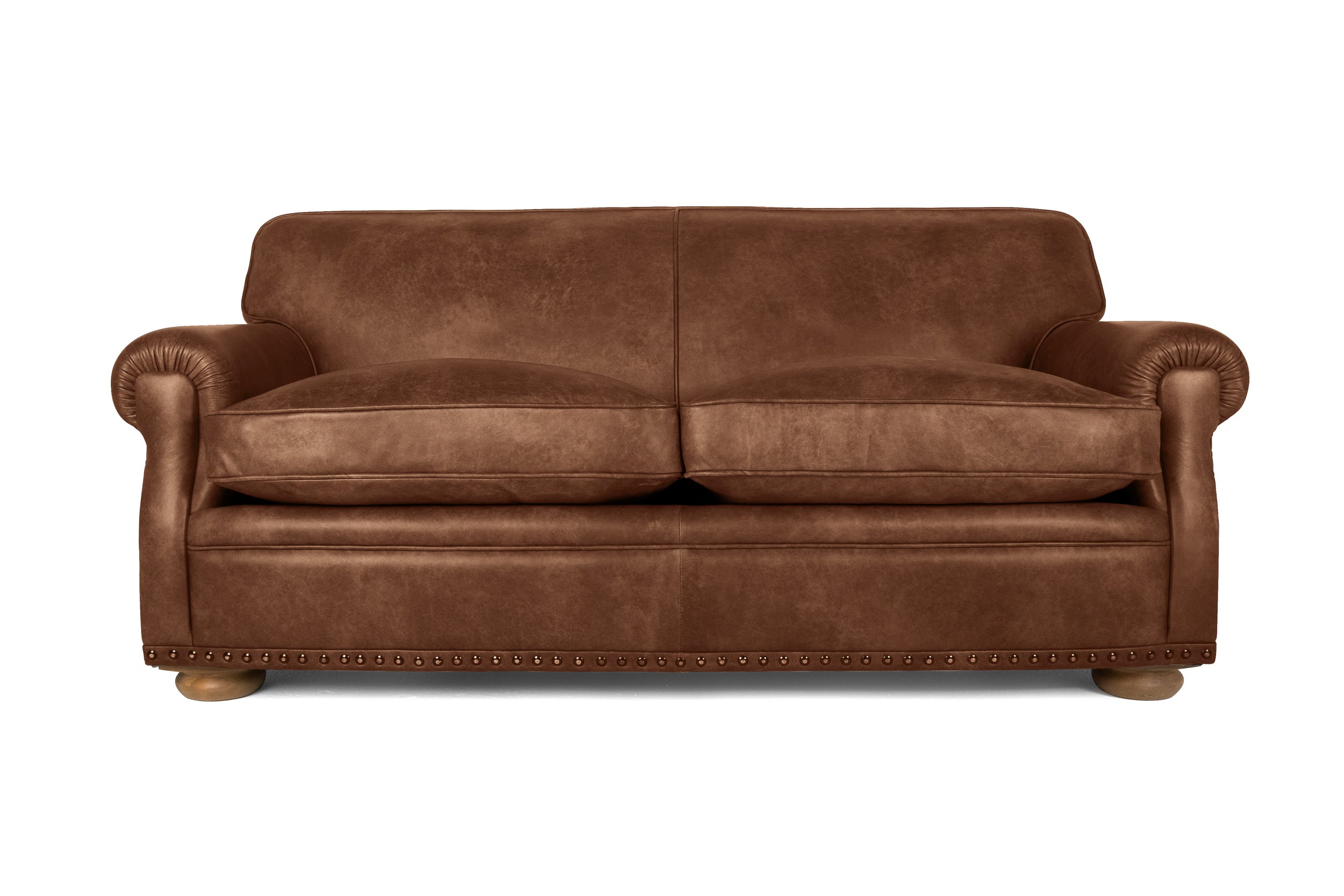 Old Boot Sofas Parisian Sofa Hobnail Leather Mocca